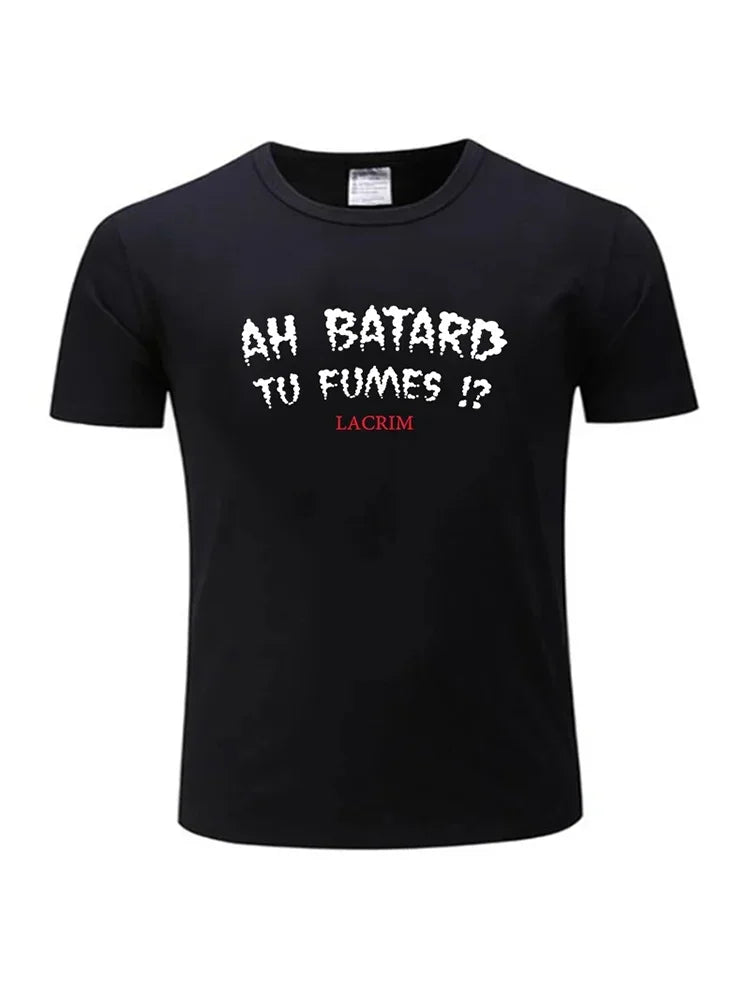 Férfi pólók Pamut  Ah Batard Tu Fumes Lacrim póló