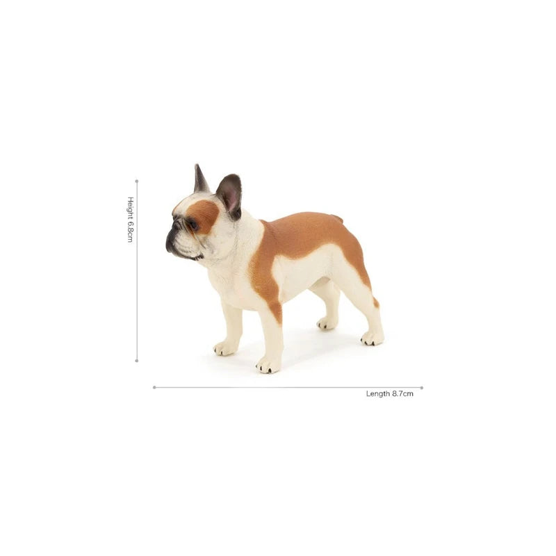 Szimulációs bulldog modell kiskutya asztali dísz szilárd statikus kutya dekoráció