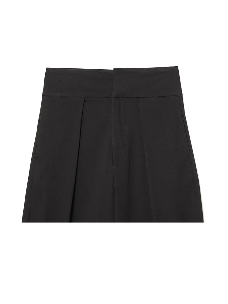 HH Női Elegáns Vintage Rakott Ballonos Nadrág Női Cipzáras Főutcai Laza Zsebes 3 Színű Ruházat Mujer