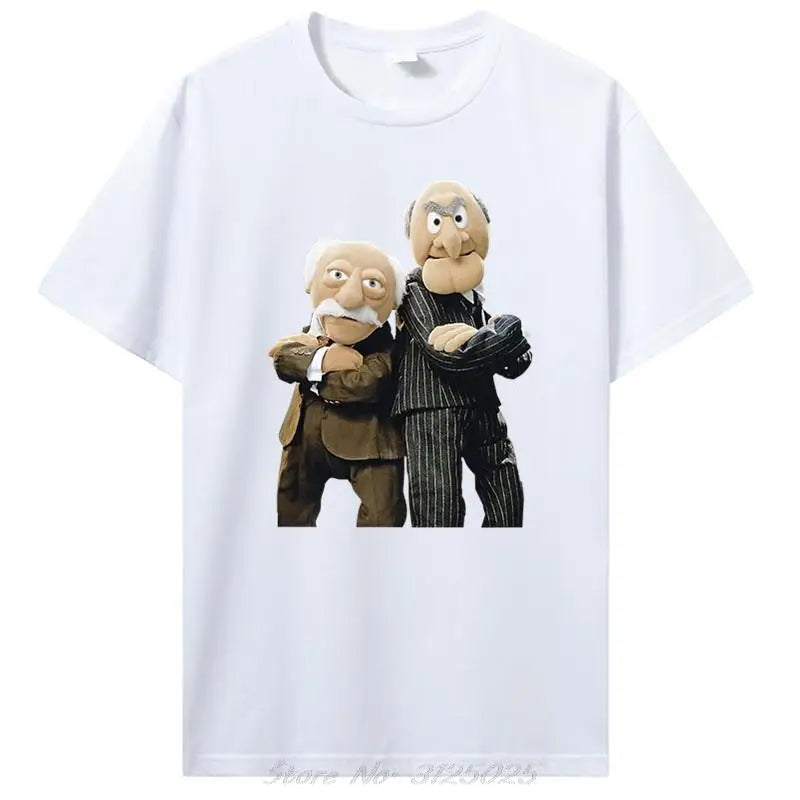 Statler and Waldorf fekete póló ruházat divat 100% pamut jó minőségű márkás pamut ing stílus menő ingek