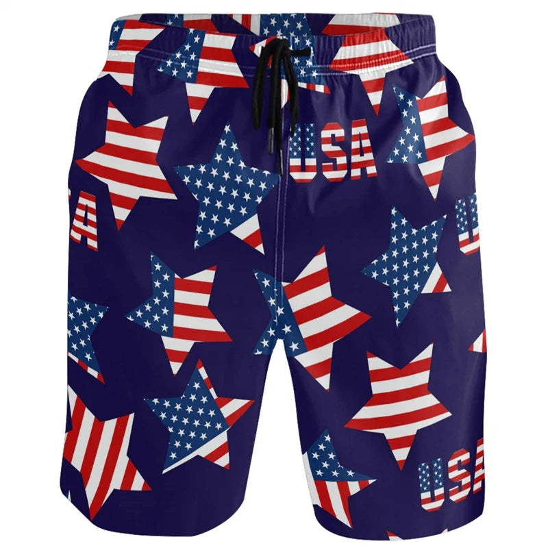 Vicces kacsa mintás férfi strandnadrág 3D mintás állatmintás boardshort