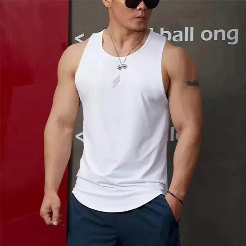 2025 Nyári Férfi Tank Top Hálós Sport Fitnesz Felsők Ujjatlan
