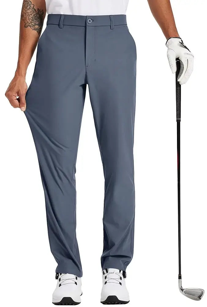 Férfi golfnadrág 30"/32"/34" Stretch munkaruha nadrág Slim, egyenes szabású, könnyű, minőségi üzleti nadrág, lezser öltönynadrág