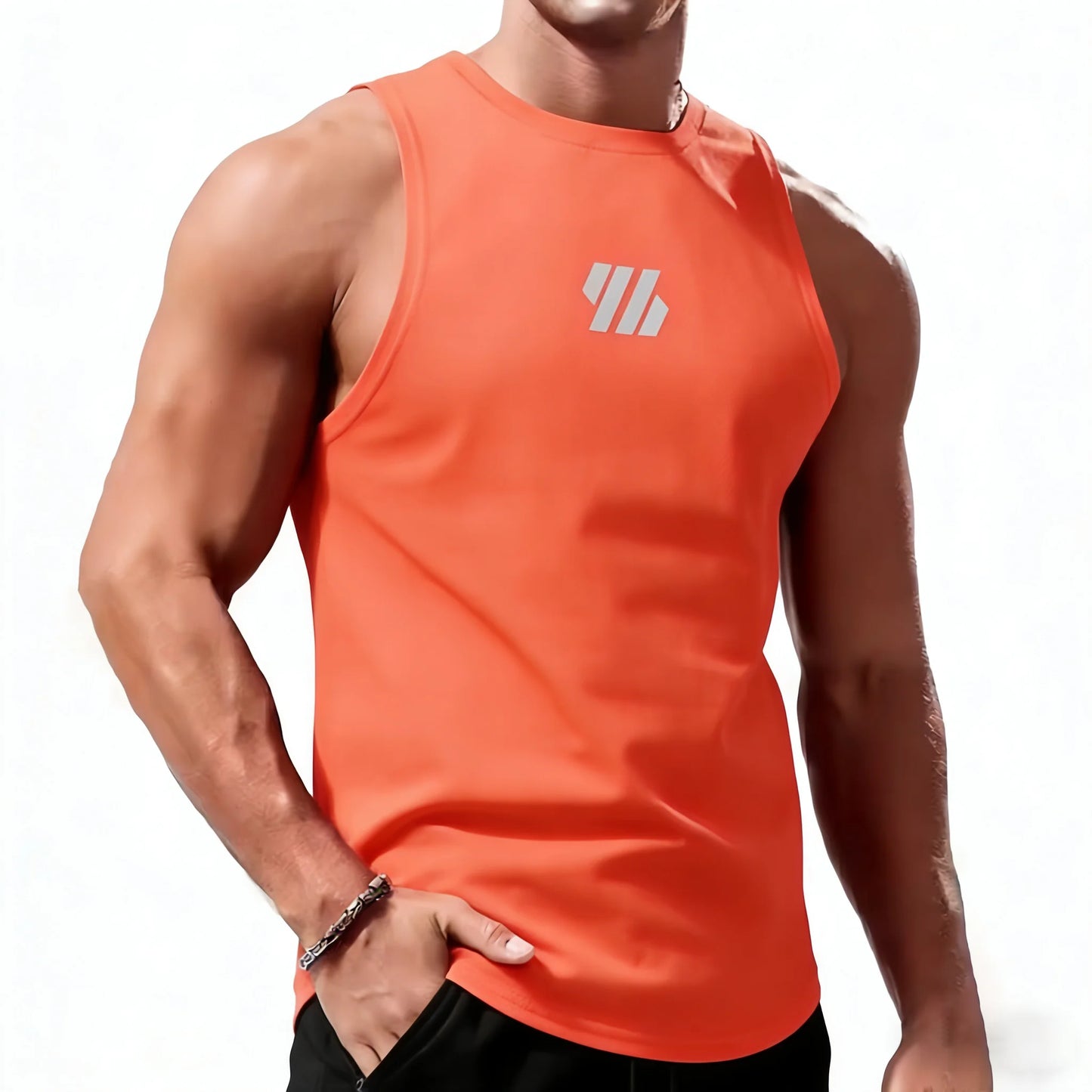 Férfi , nyári, gyorsan száradó edzőtrikó, edzőtermi trikók, férfi fitneszfelsők, futó trikó