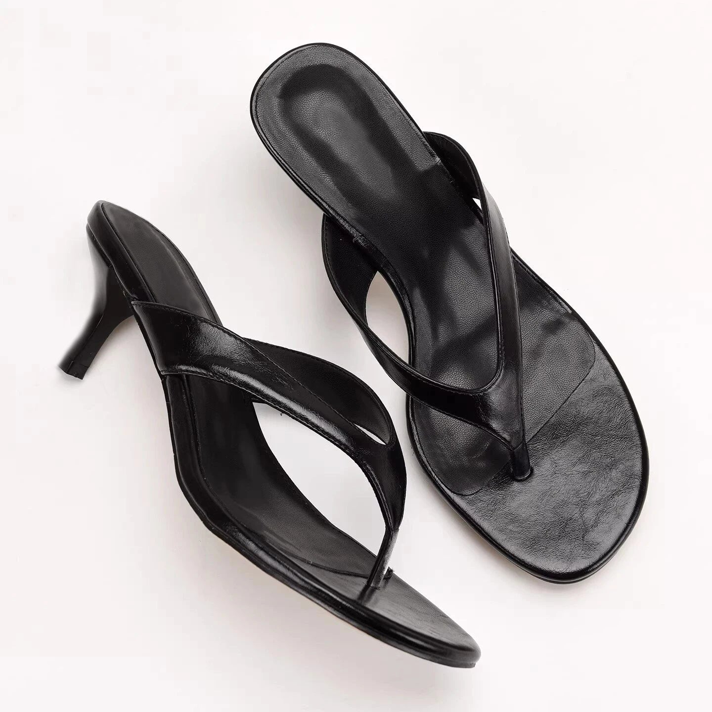 Női papucsok, divatos, magas sarkú, öszvércipők, tervezői flip-flopok, női nyári, nyitott orrú, alkalmi cipők, Zapatos Mujer 7881