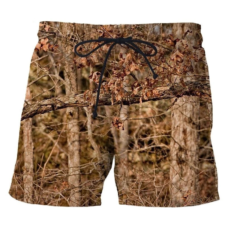 Vintage Camouflage 3D nyomtatású férfi strandnadrág, új divat