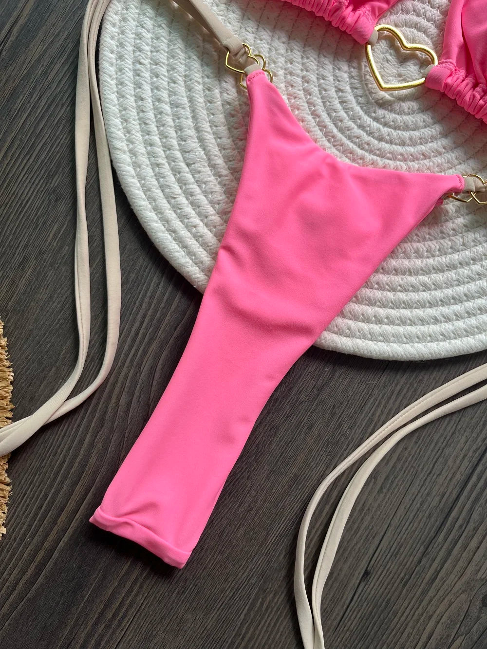 RUOTONSEPT Szexi Pántnélküli Egyszínű Bikini Szett Női Fürdőruha Kétrészes Háromszög Tanga Fürdőruha Brazil Bikinik