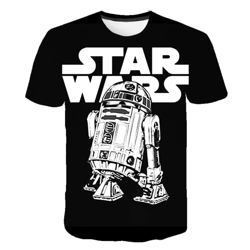 Star Wars 3D-s nyomtatott gyerek rövid ujjú, filmes mintás póló, lélegző, utcai viselet, rajongóknak, mindennapi viselet és ajándék
