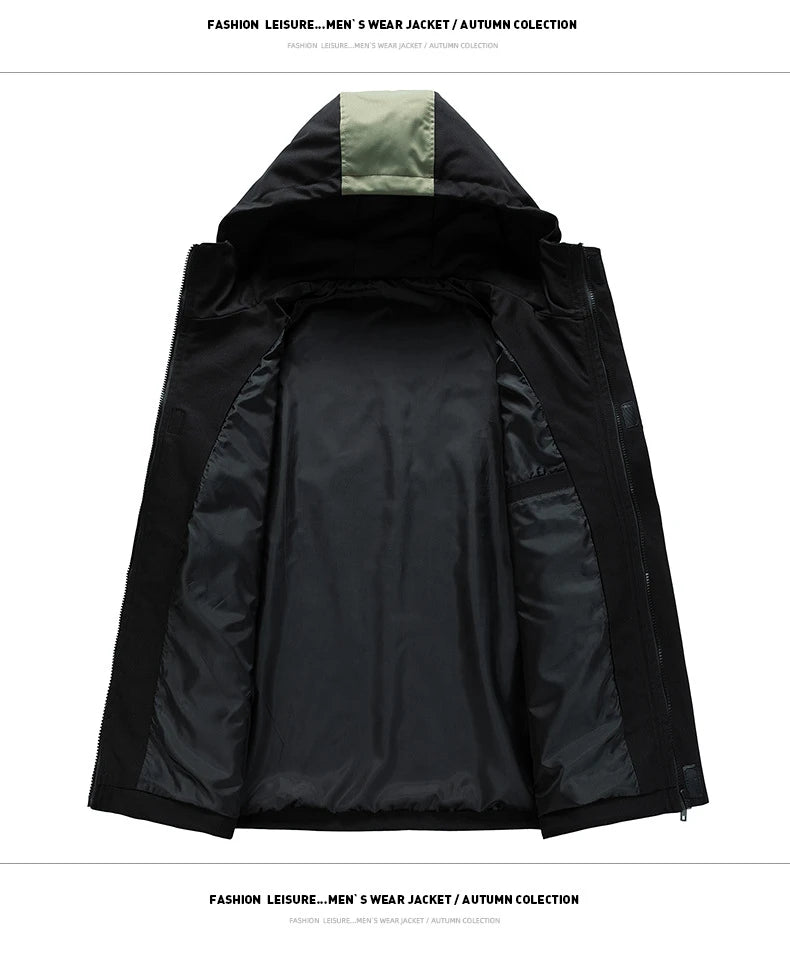 Férfi kapucnis dzseki, laza felsőruházat, túrázáshoz, sportruházat, férfi lezser, lélegző dzseki, férfi széldzseki, plus size M-8XL 150KG