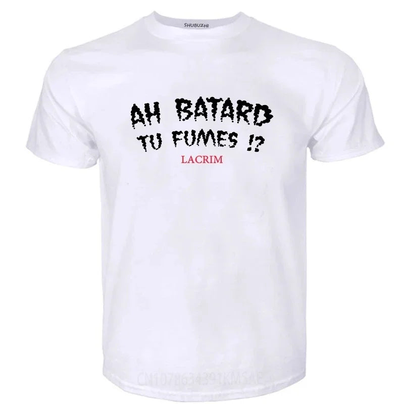 Férfi pólók Pamut  Ah Batard Tu Fumes Lacrim póló