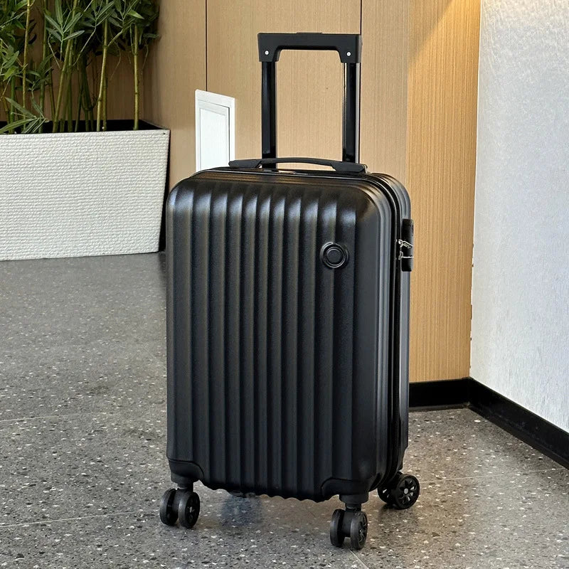 1 darabos készlet, 20 hüvelykes bőröndtáskák, gurulós bőrönd, kombinációs zár, forgó kerekek, kemény PC anyag, réteges tárolás