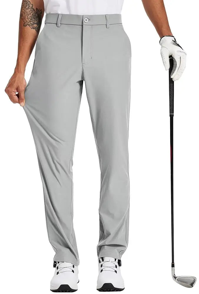 Férfi golfnadrág 30"/32"/34" Stretch munkaruha nadrág Slim, egyenes szabású, könnyű, minőségi üzleti nadrág, lezser öltönynadrág