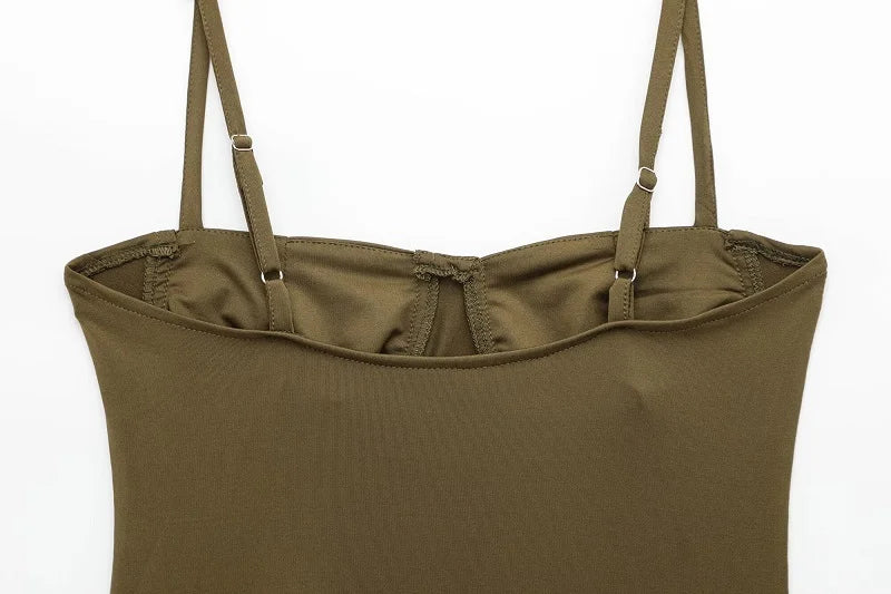 MUJER Szexi szatén body Női Hát nélküli Bustier Top Női Szexi Ruhák Fehérnemű Bodyk Női Ujjatlan Női Top Body