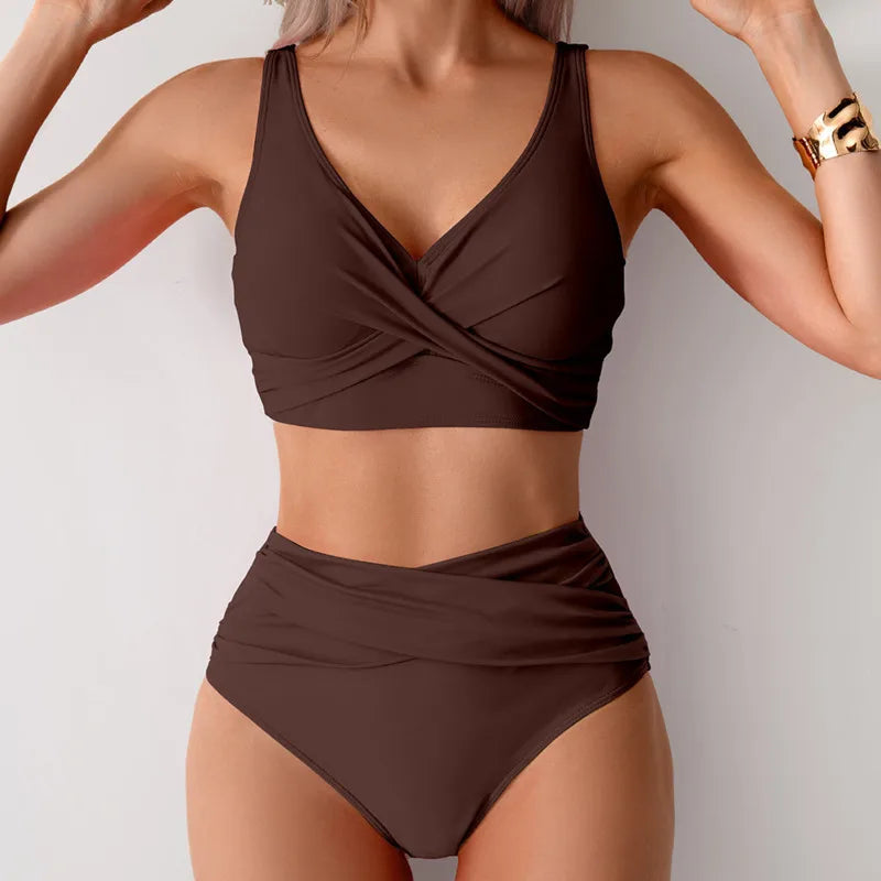 Nyári szexi bikinik push up fürdőruhák női fürdőruha női strandruhákhoz fürdőruhák magas derekú bikiniszett medencefürdőző