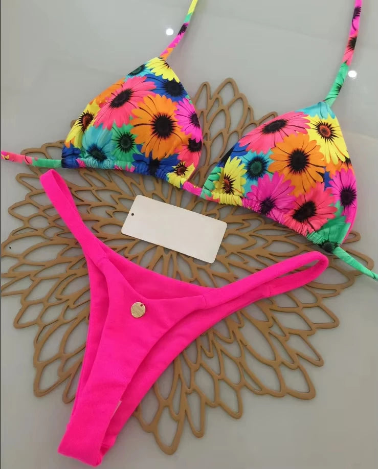 Új bikini női fürdőruha strandnyaralás fürdőruha leopárdmintás szexi bikini szett strandruha fürdőruha tanga fürdőruha biquinis