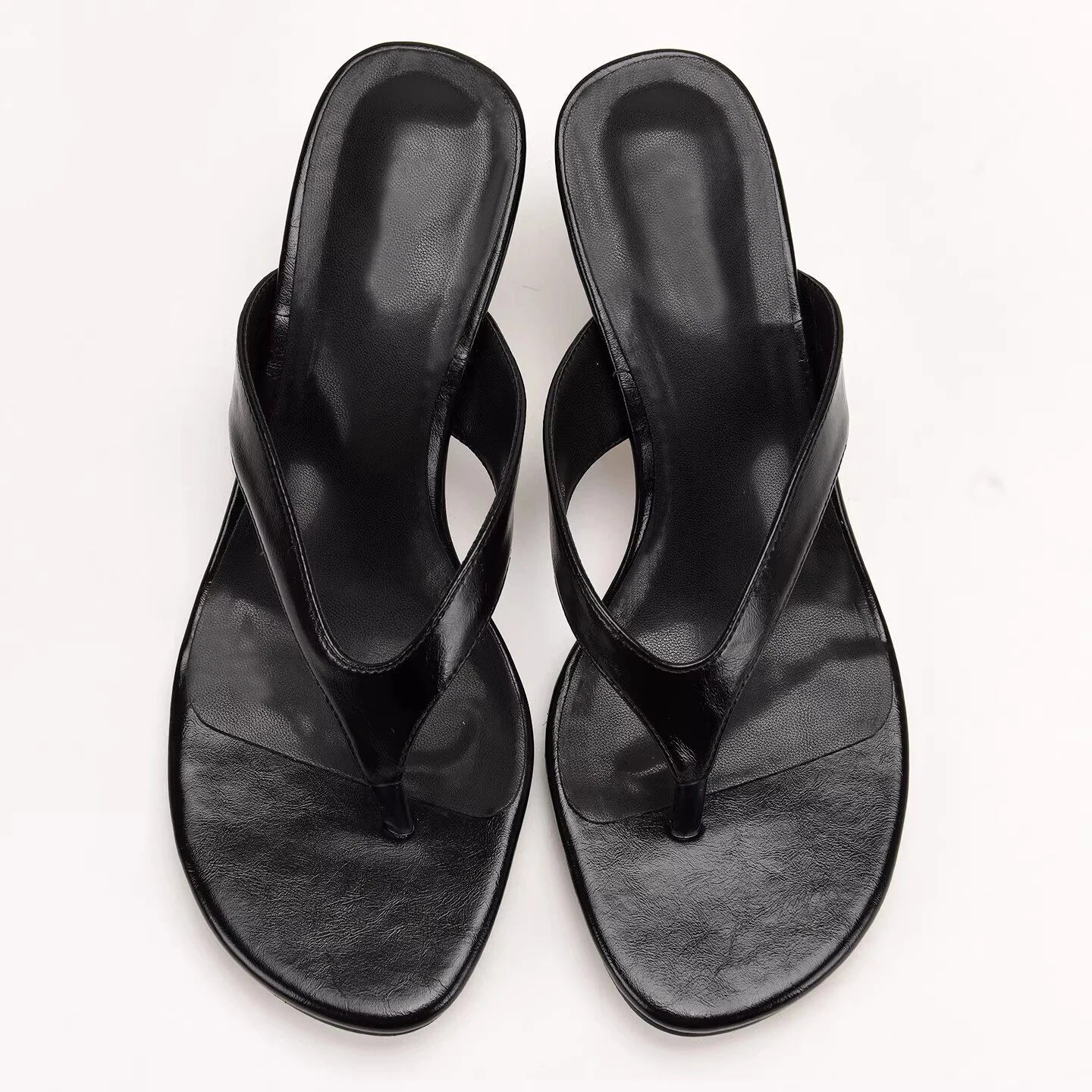 Női papucsok, divatos, magas sarkú, öszvércipők, tervezői flip-flopok, női nyári, nyitott orrú, alkalmi cipők, Zapatos Mujer 7881