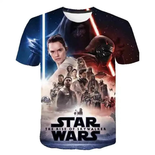 Star Wars 3D-s nyomtatott gyerek rövid ujjú, filmes mintás póló, lélegző, utcai viselet, rajongóknak, mindennapi viselet és ajándék
