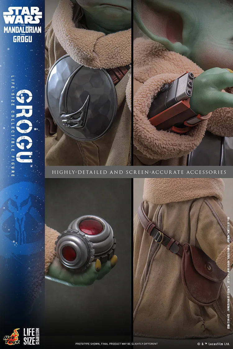 Hot Toys A Mandalóri Grogu Lms016 Grogu 1/6 37,5 cm-es filmes ajándéktárgy, asztali dísz, rajongói gyűjtemény