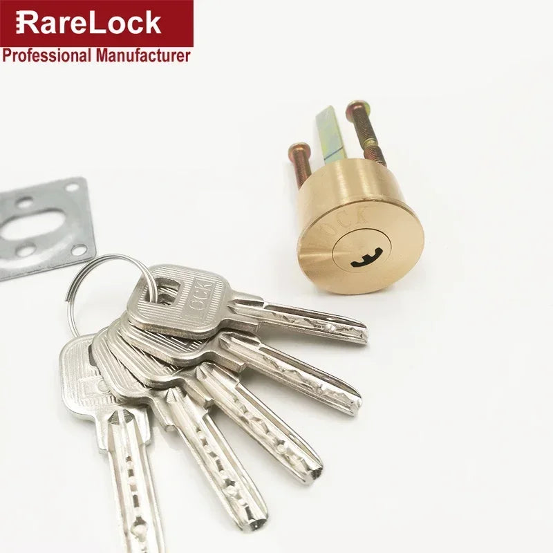 Sárgaréz ajtózár hengeres kapuzárak különböző kulcsokkal 35-45 mm vastagságú hálószobai fürdőszobai kiegészítő Rarelock A