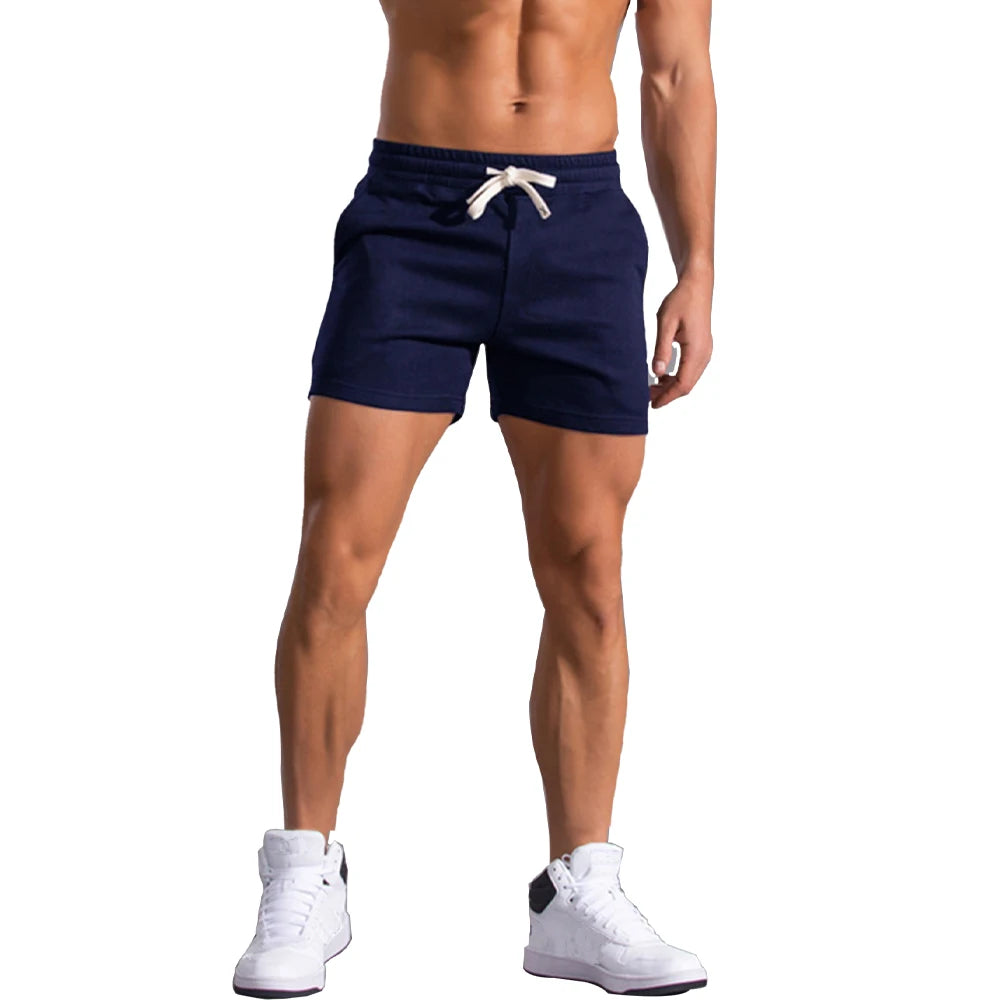 Férfi rövidnadrág, nyári, alkalmi, lélegző, húzózsinóros, rövidnadrág, egyszínű, boardshort, jogger, sportnadrág