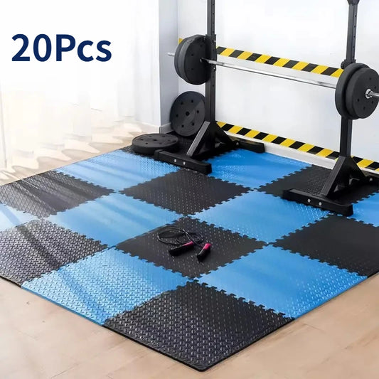 20 darabos kirakós fitneszszőnyeg, kétoldalas, egymásba illeszthető habszivacs padlószőnyeg, EVA csúszásmentes szőnyeg, jóga- és fitneszeszközökhöz alkalmas