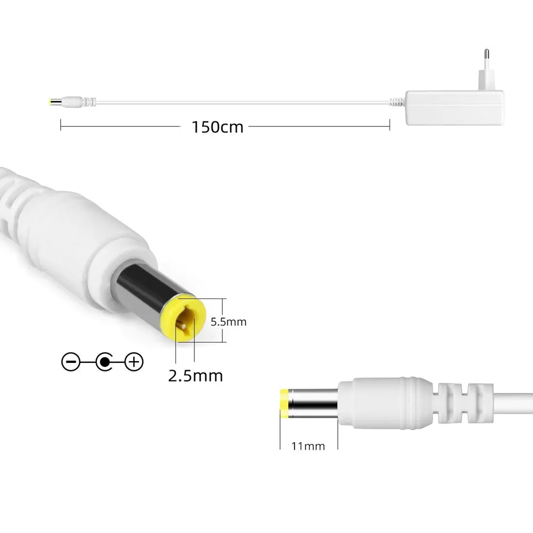 Tápegység 12V 3A 1A 2A 4A adapter Univerzális AC DC fali adapter 12V Volt 3000mA Kapcsolóüzemű adapter Átalakító Forrás 5.5*2.5mm