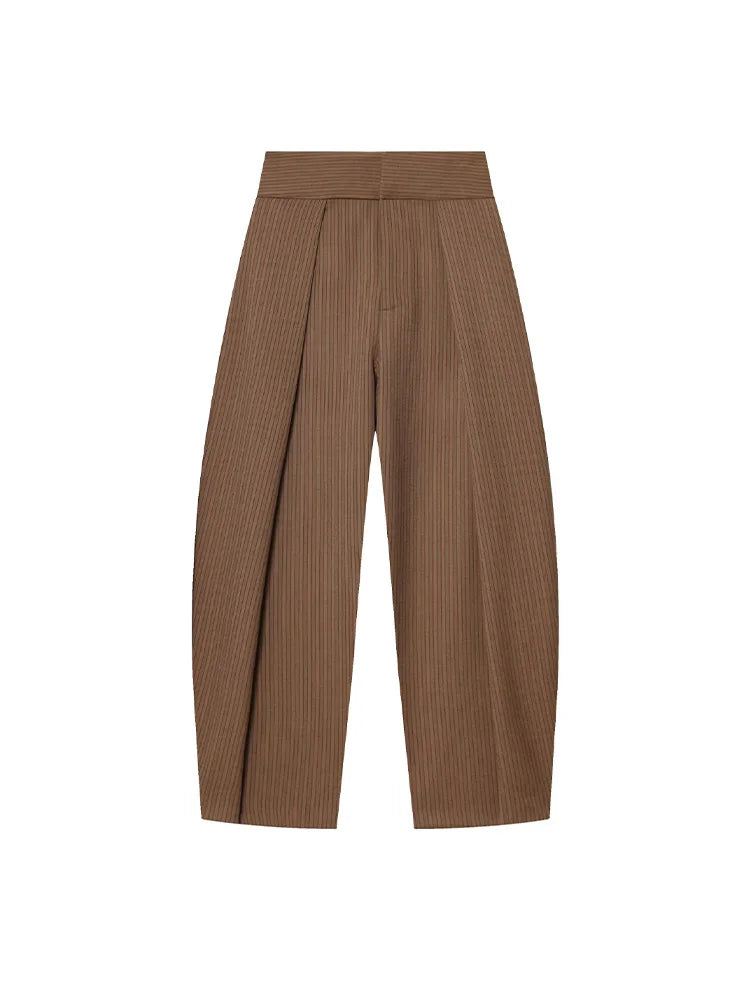 HH Női Elegáns Vintage Rakott Ballonos Nadrág Női Cipzáras Főutcai Laza Zsebes 3 Színű Ruházat Mujer