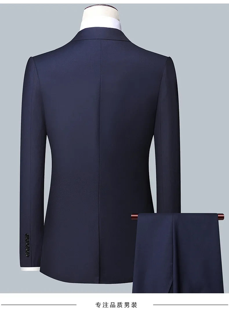 Férfi öltöny Butik Üzleti (Blazer + Mellény + Nadrág) Úri Esküvői Hétköznapi Professzionális Formális öltöny 3 részes M-6XL