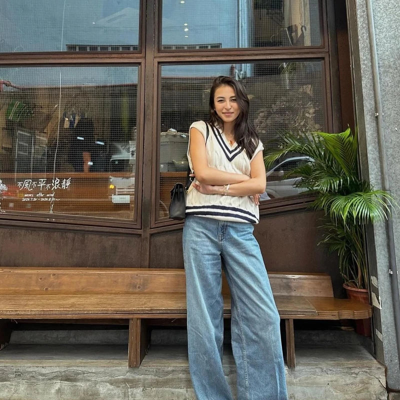 Férfi és női kötött pulóver mellény pamut unisex ujjatlan  tavaszi, őszi, téli