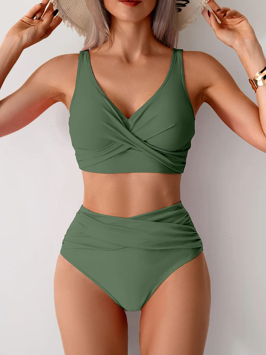 Nyári szexi bikinik push up fürdőruhák női fürdőruha női strandruhákhoz fürdőruhák magas derekú bikiniszett medencefürdőző