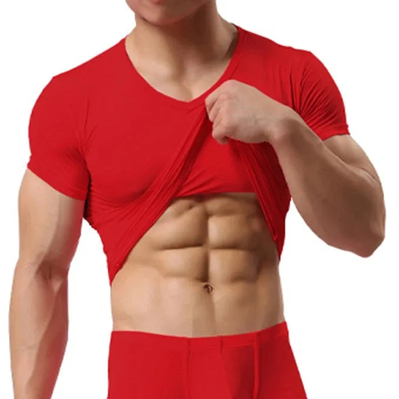 Férfi szexi fitnesz testépítő póló
