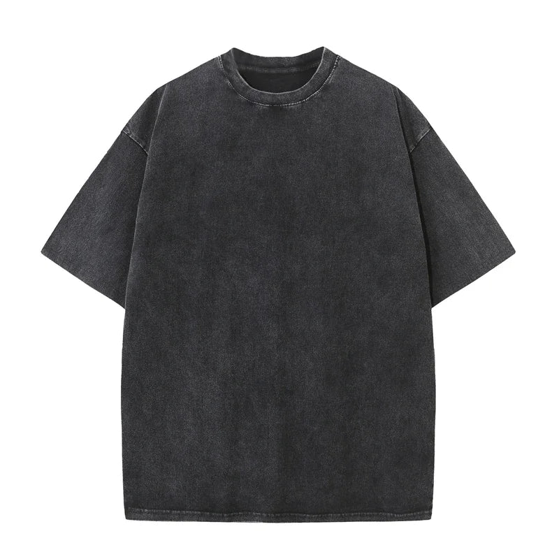 350 g/m²-es férfi  vintage pólók, utcai , retró  pamut, rövid ujjú