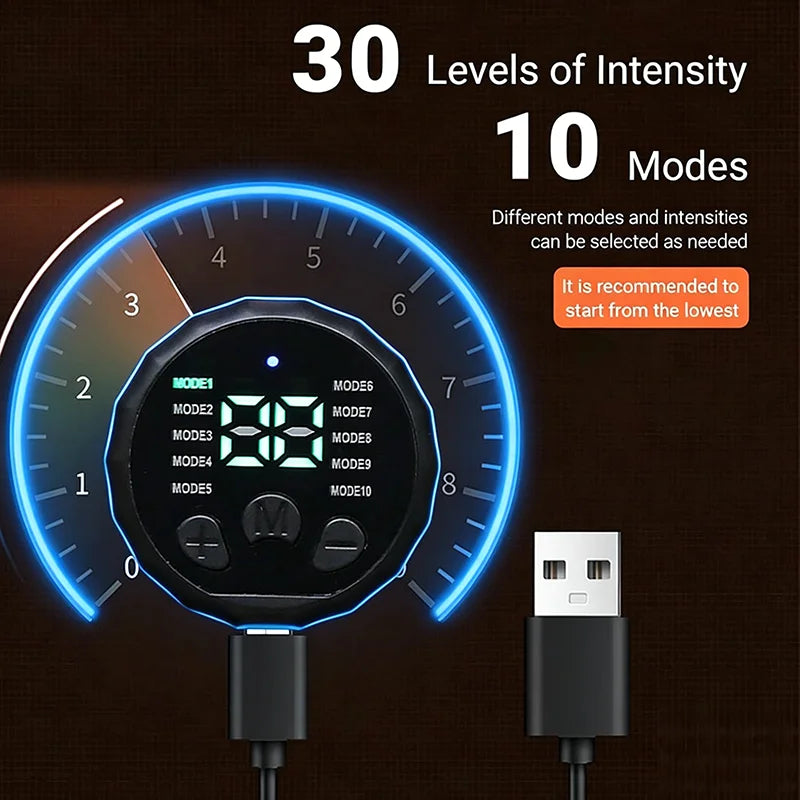 Hasizomerősítő öv Derékizomerősítő Okos Testkar Edző USB Fitnesz Edzésmasszázs