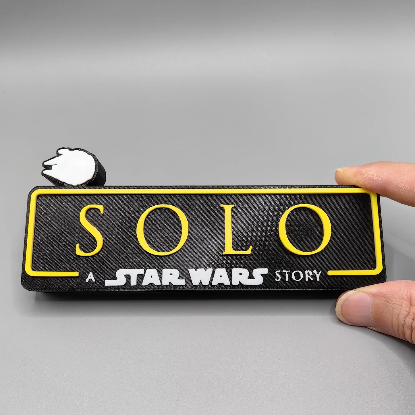 ÚJ Stock 3D nyomtatású Star Wars filmsorozat Star Wars logó sztereoszkopikus betűtípus álló tábla névtábla modell játékok gyűjtemény ajándék