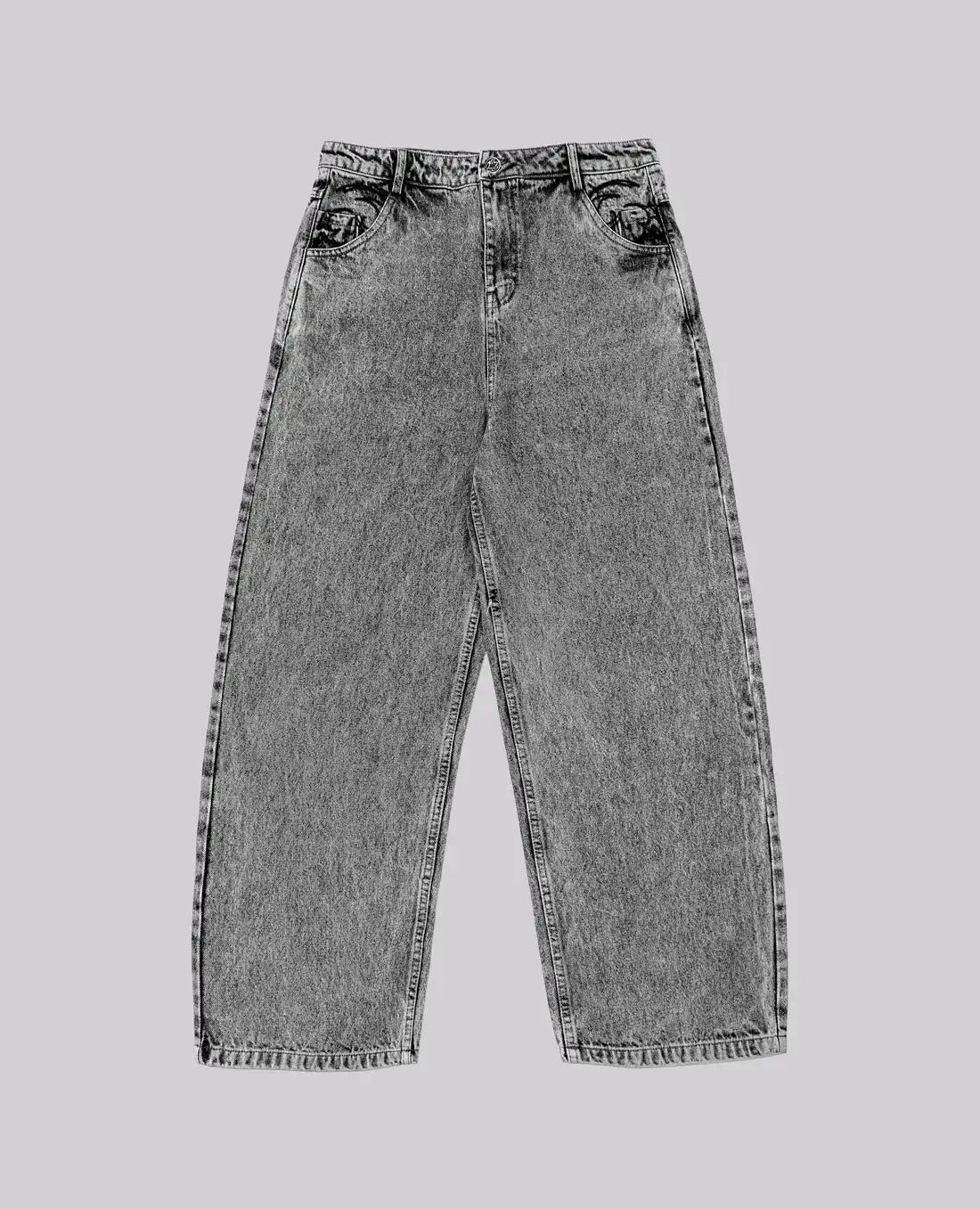90-es évekbeli retró utcai hímzésű farmernadrág férfi R&B egyszínű laza egyenes  hip-hop punk stílusú férfi farmernadrág