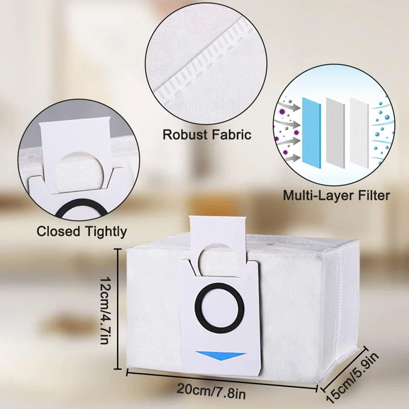 Porzsák Ecovacs Deebot T20 OMNI / T20 / T20 Max / T20 Pro / X1 OMNI / X1 TURBO / T10 OMNI / T10 TURBO porszívókhoz, felmosó kendő tartozékok