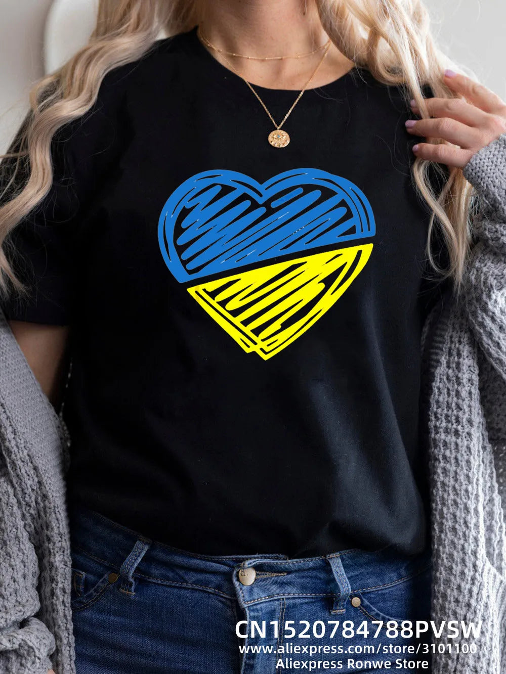 Szívverés Kék Sárga Női Nyomtatott Póló Lány Y2K Rövid Ujjú Póló Felsők Női 90-es Évek Sweetingek Női Harajuku Ruházat