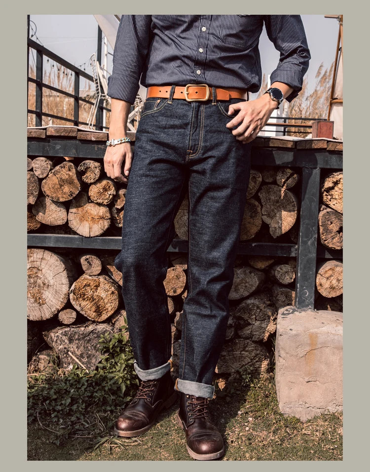 Piros Tornado Customized Tapered Jeans 14oz Selvedge Denim Nadrág Sanforized