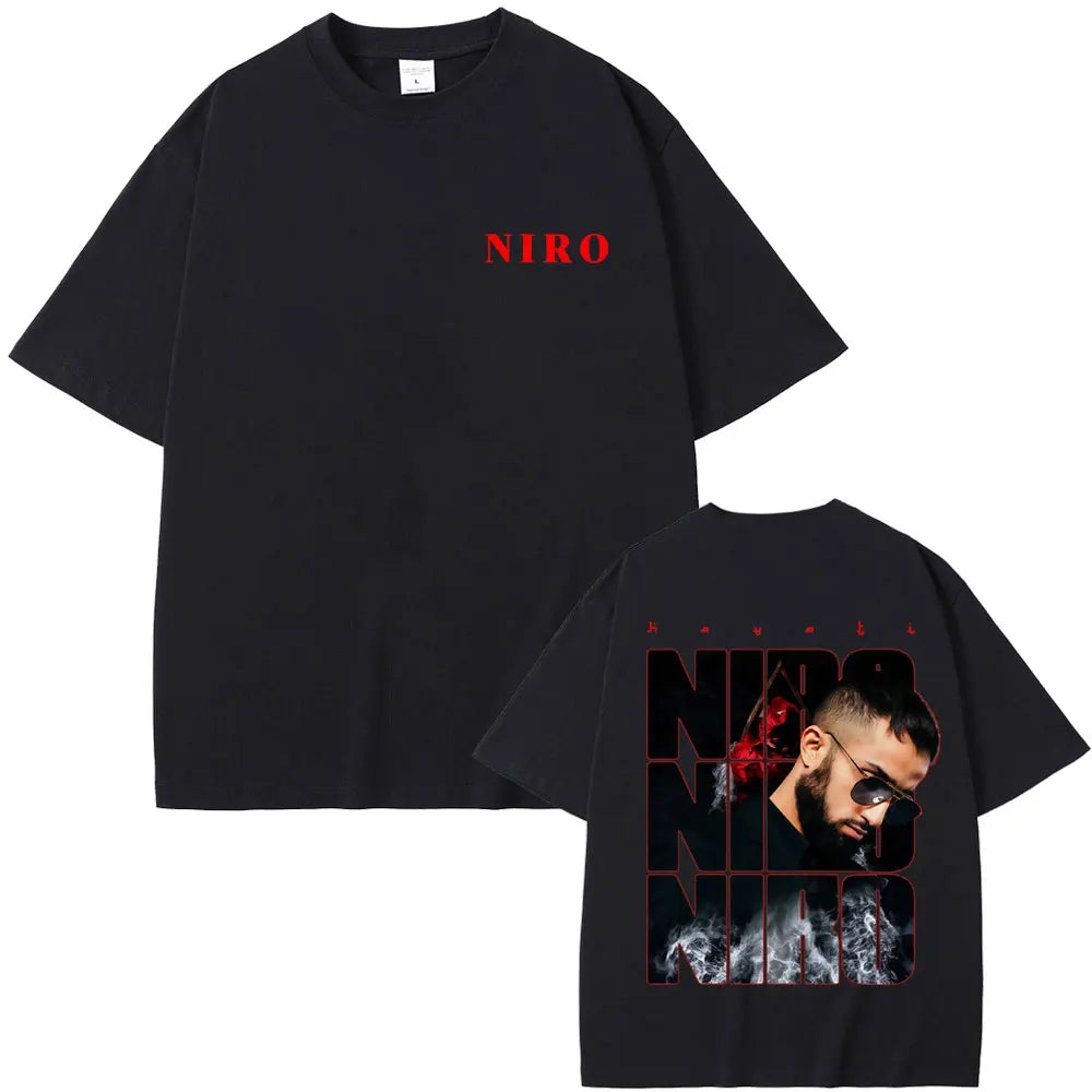 Rapper Niro OX7 album grafikus póló férfi női hiphop divat