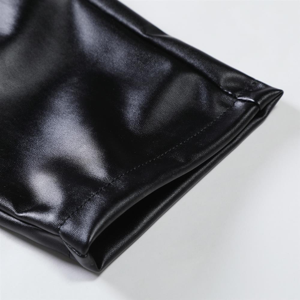 2026 új férfi bőr nadrágok divatos vékony PU nadrágok piros kék fekete szürke fehér pantalones hombre
