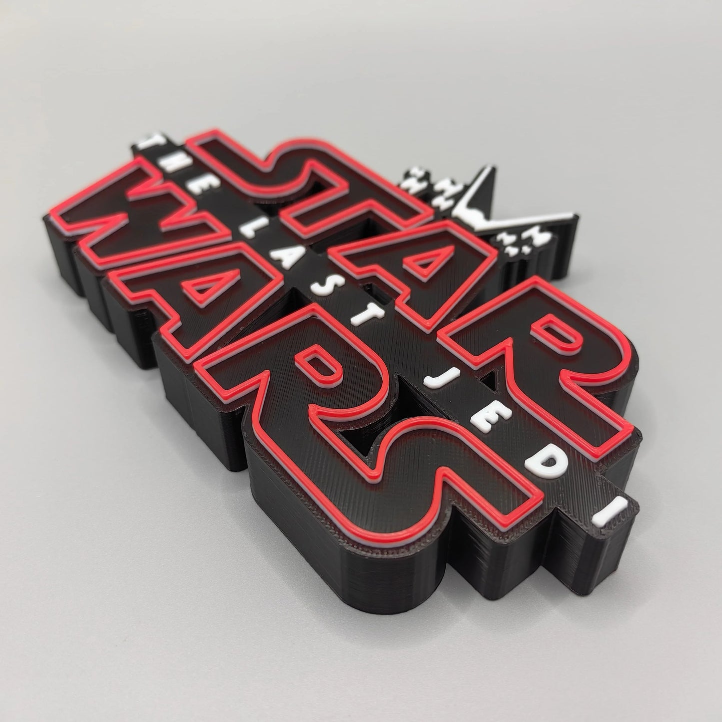 ÚJ Stock 3D nyomtatású Star Wars filmsorozat Star Wars logó sztereoszkopikus betűtípus álló tábla névtábla modell játékok gyűjtemény ajándék