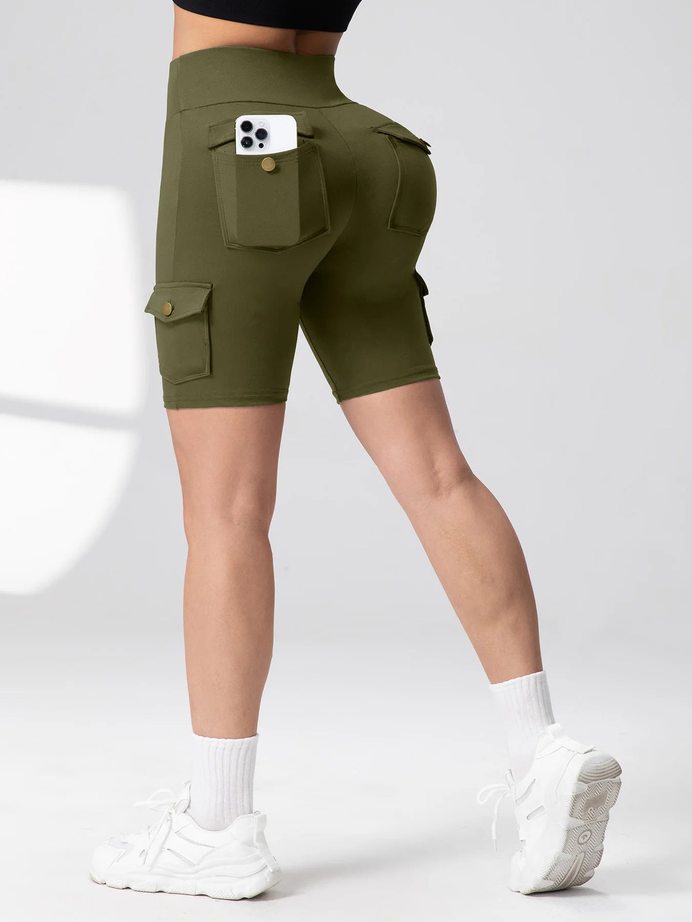 Zsebes edzőnadrág női magas derekú divatos fitnesznadrág vékony, rugalmas, kültéri, kényelmes sportleggings