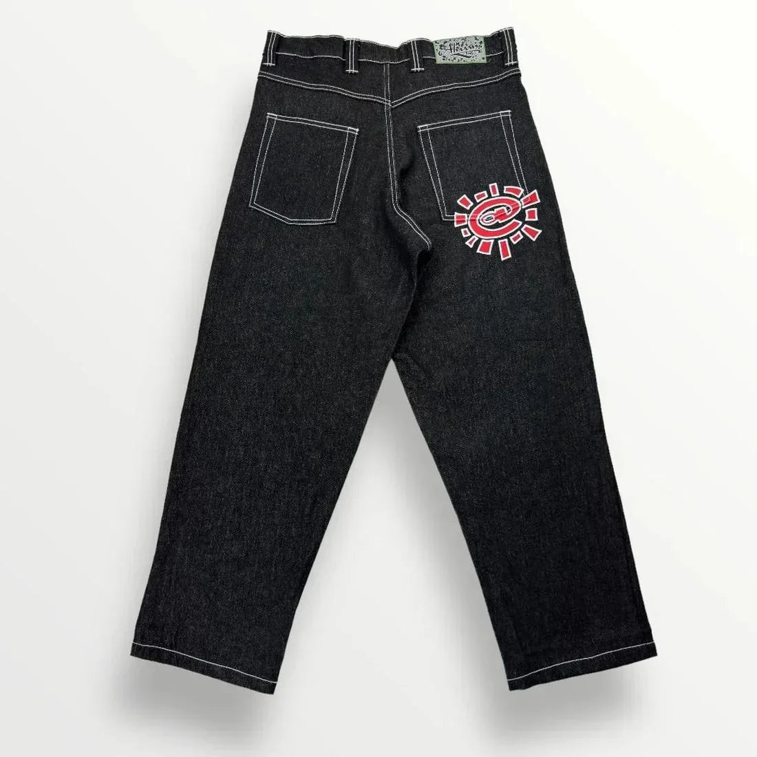 Új Always Jeans Kiváló minőségű Nyomott Hímzésű Egyenes Farmer Fekete Nadrág Férfi Farmer Mintás Trendi Utcai Viselet Always Jeans Férfi