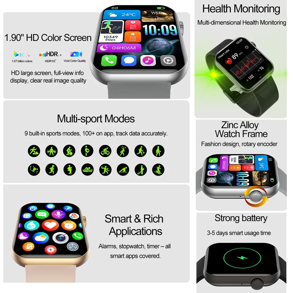 Új okosóra nőknek, teljes érintőképernyős, Bluetooth hívás, vízálló órák, sport fitneszkövető, okosóra hölgyeknek, Reloj Mujer