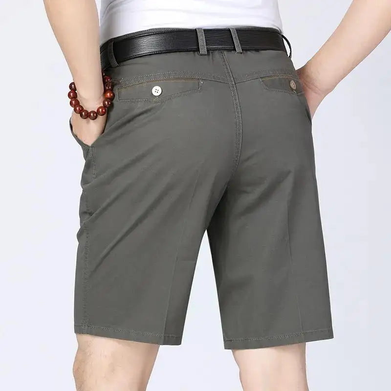 100% pamut rövidnadrág férfiaknak, térdig érő boardshorts, klasszikus márkájú, kényelmes ruházat, strandnadrág, férfi rövid nadrág