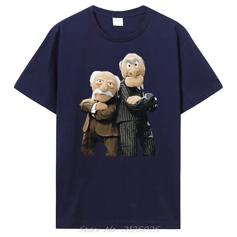 Statler and Waldorf fekete póló ruházat divat 100% pamut jó minőségű márkás pamut ing stílus menő ingek