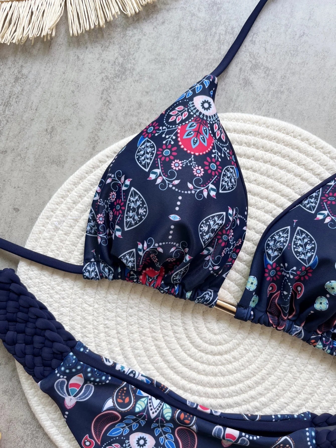 RUOTONSEPT nyomtatott pántnélküli mini tanga magas kivágású bikini női fürdőruha női fürdőruha kétrészes bikiniszett fürdőruha úszás