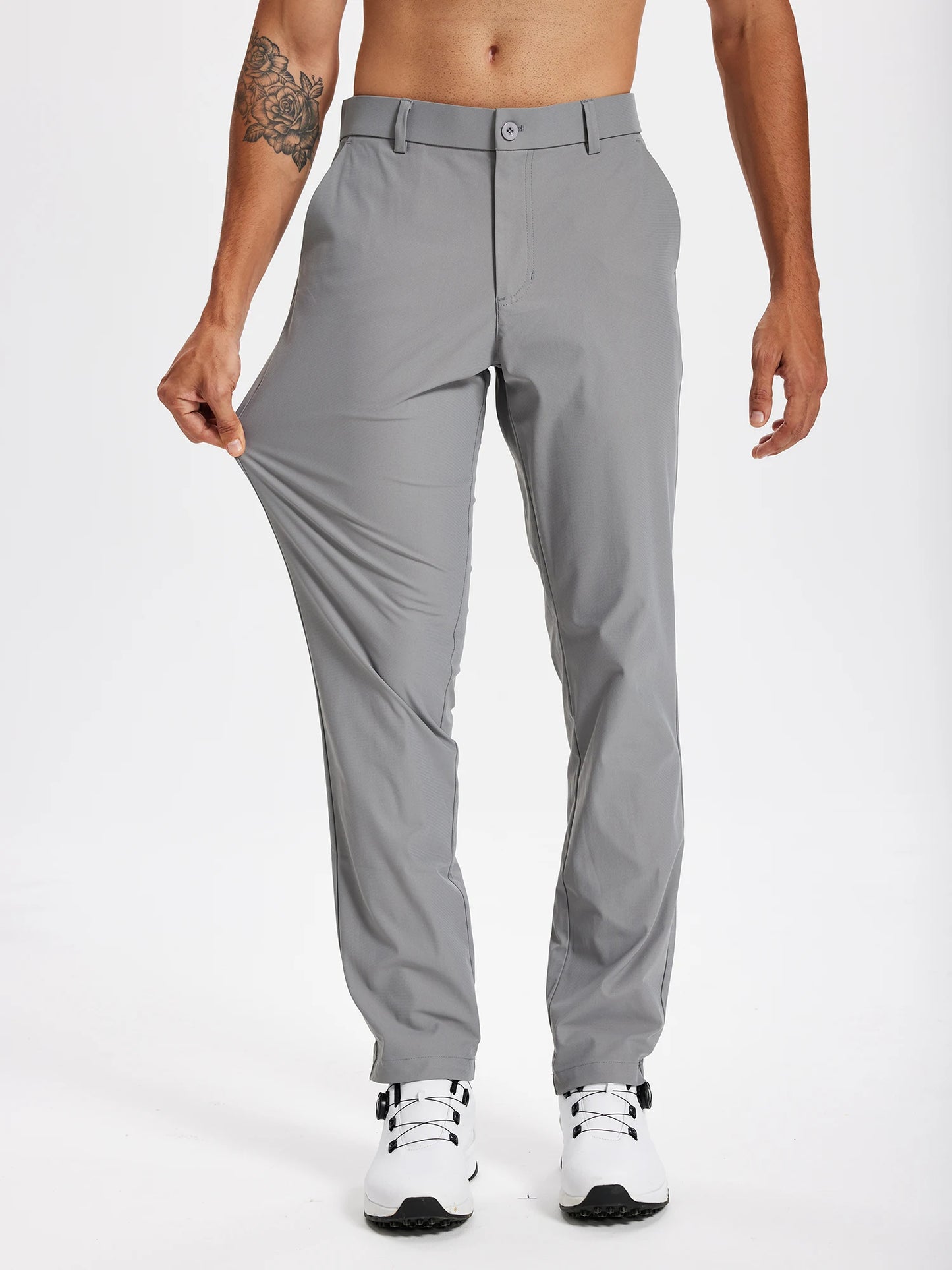 Férfi golfnadrág 30"/32"/34" Stretch munkaruha nadrág Slim, egyenes szabású, könnyű, minőségi üzleti nadrág, lezser öltönynadrág
