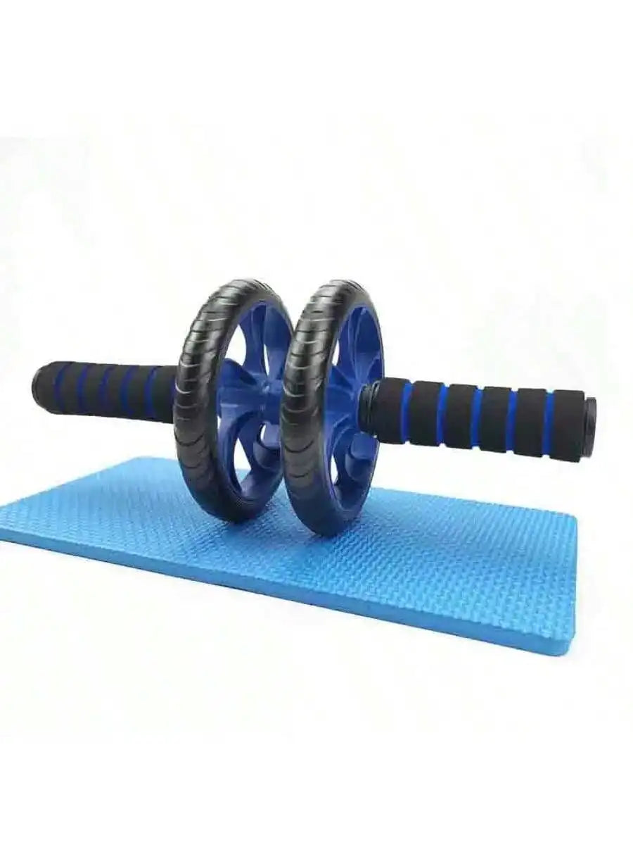 Csendes, kétkerekű hasizomhenger - PVC-ből és rozsdamentes acélból készült, alkalmas törzserősítő edzéshez és fitneszrajongóknak, hasizomhenger, edzőeszköz
