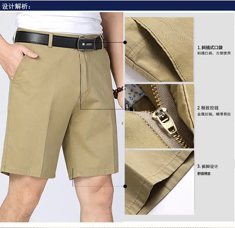 100% pamut rövidnadrág férfiaknak, térdig érő boardshorts, klasszikus márkájú, kényelmes ruházat, strandnadrág, férfi rövid nadrág